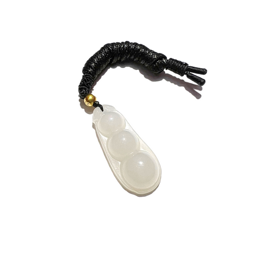 24K Hetian Jade Necklace (Bean)
