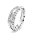 White Gold Double Row Diamond Band