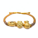 24K Gold Woven Cord Bracelet