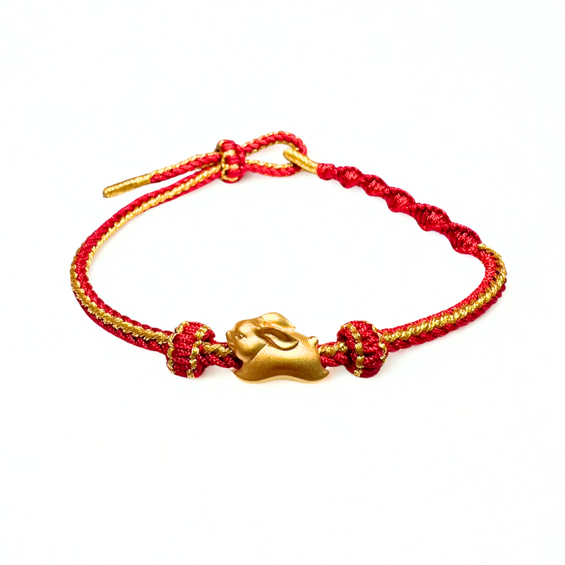 24K Gold Bracelet Chinese Zodiac (Rabbit)
