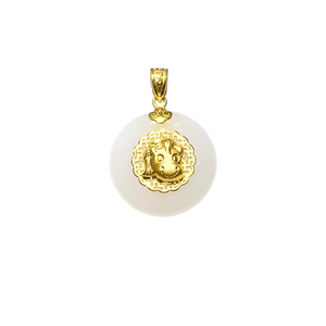 24K Hetian Jade Zodiac Pendant (Horse)