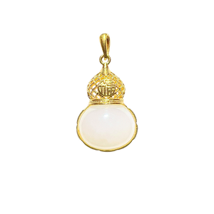 24K Hetian Jade Pendant (Calabash)