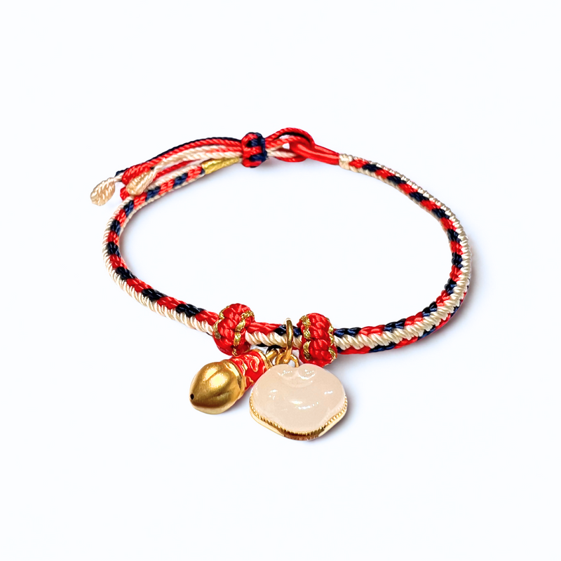 24K Gold Bracelet (Hetian Jade, lucky charm)