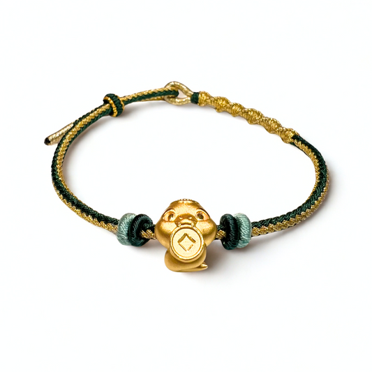 24K Gold Bracelet Chinese Zodiac (Snake)