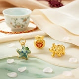 24K Gold Elephant Charm