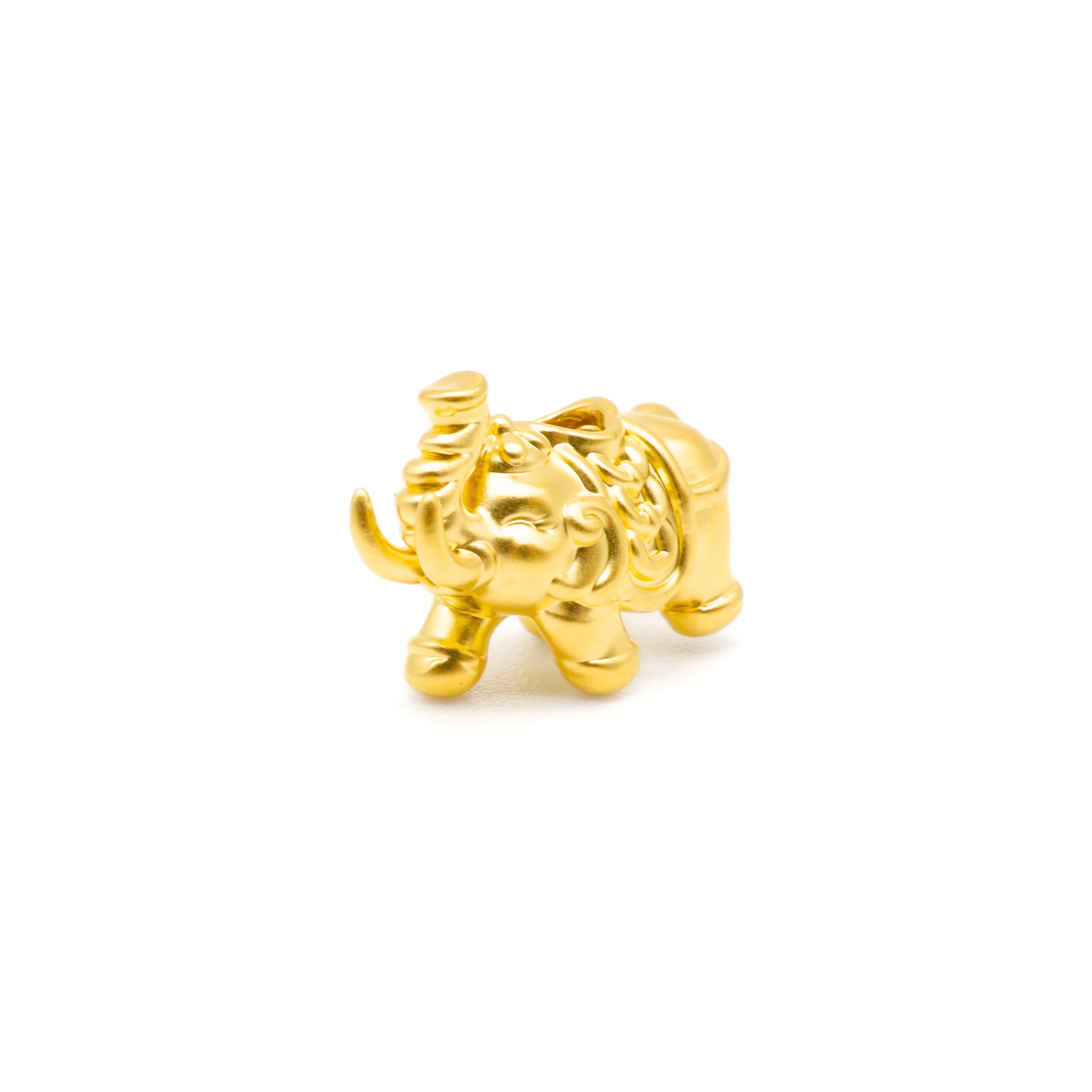 24K Gold Elephant Charm
