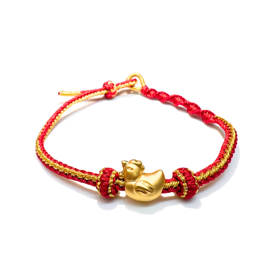 24K Gold Bracelet Chinese Zodiac (Rooster)