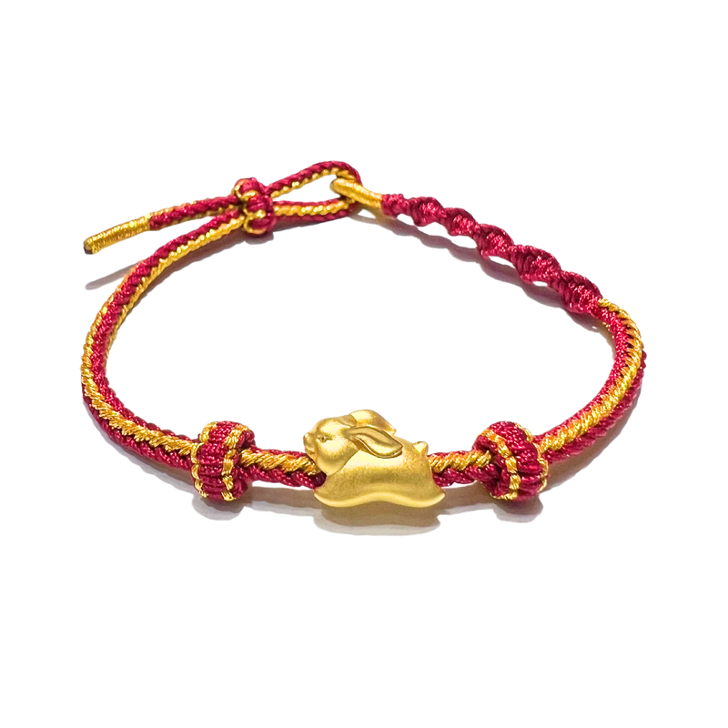 24 Gold Bracelet Chinese Zodiac (Rabbit)