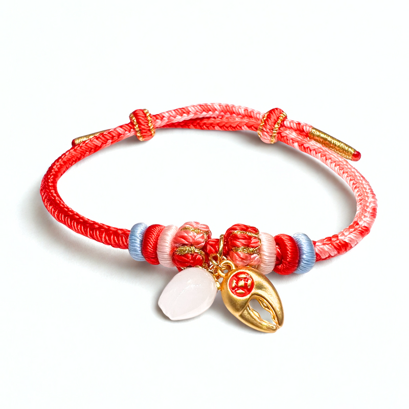 24K Gold Hetian Jade Bracelet (Lobster Claw)