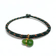 24K Gold Hetian Jade Gourd Charm Bracelet