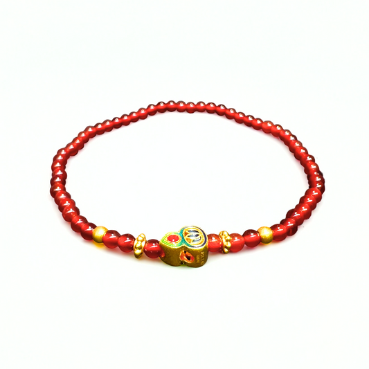 24K Gold Agate Bracelet (Calabash)