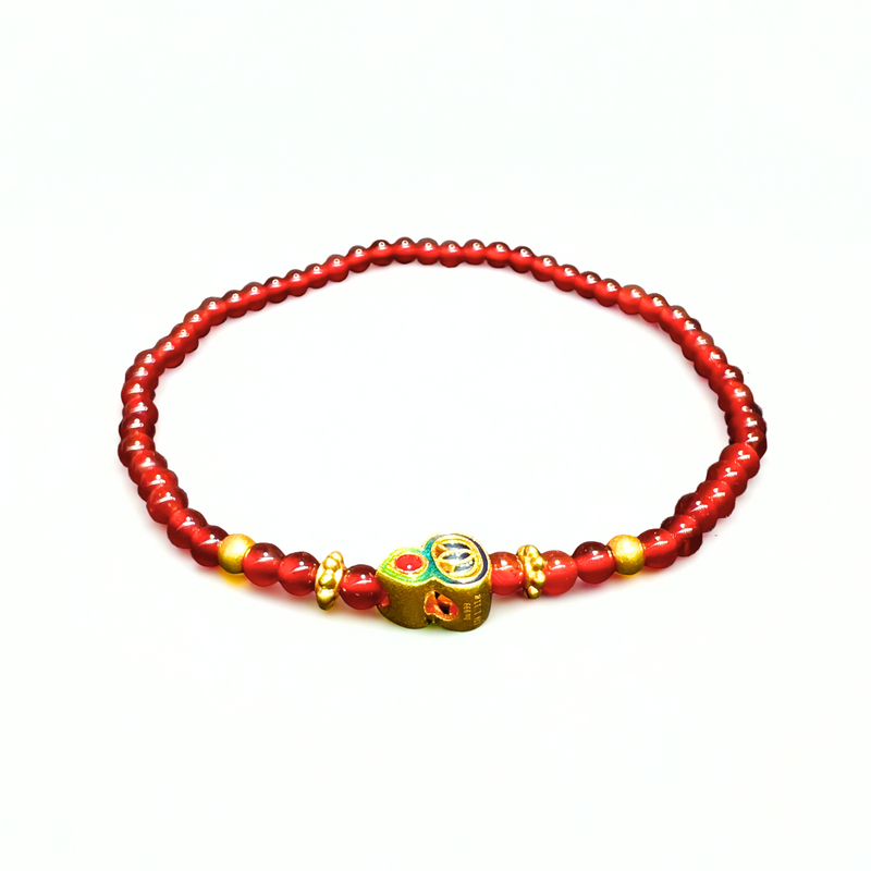 24K Gold Agate Bracelet (Calabash)