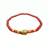 24K Gold Agate Bracelet (Calabash)