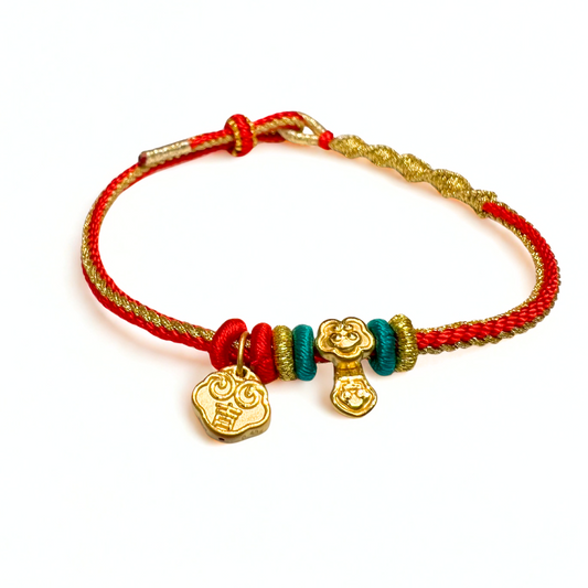 24K Gold Bracelet (Coin, Lucky charm)