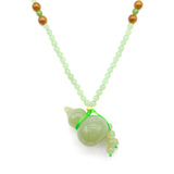 24k Gold Hetian Jade Calabash Necklace