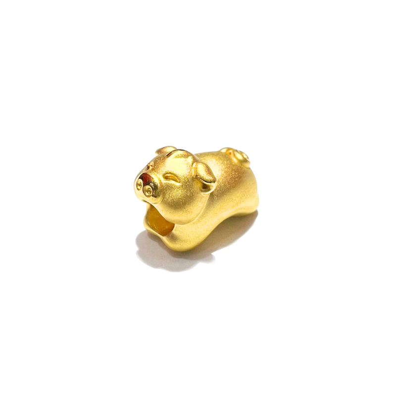 24 Gold Chinese Zodiac Charm (Pig)