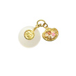24K Chinese Zodiac Hetian Jade Gold Charm (Goat)