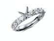 EsCa DIAMOND ENGAGEMENT RING SET IN 18K WHITE GOLD