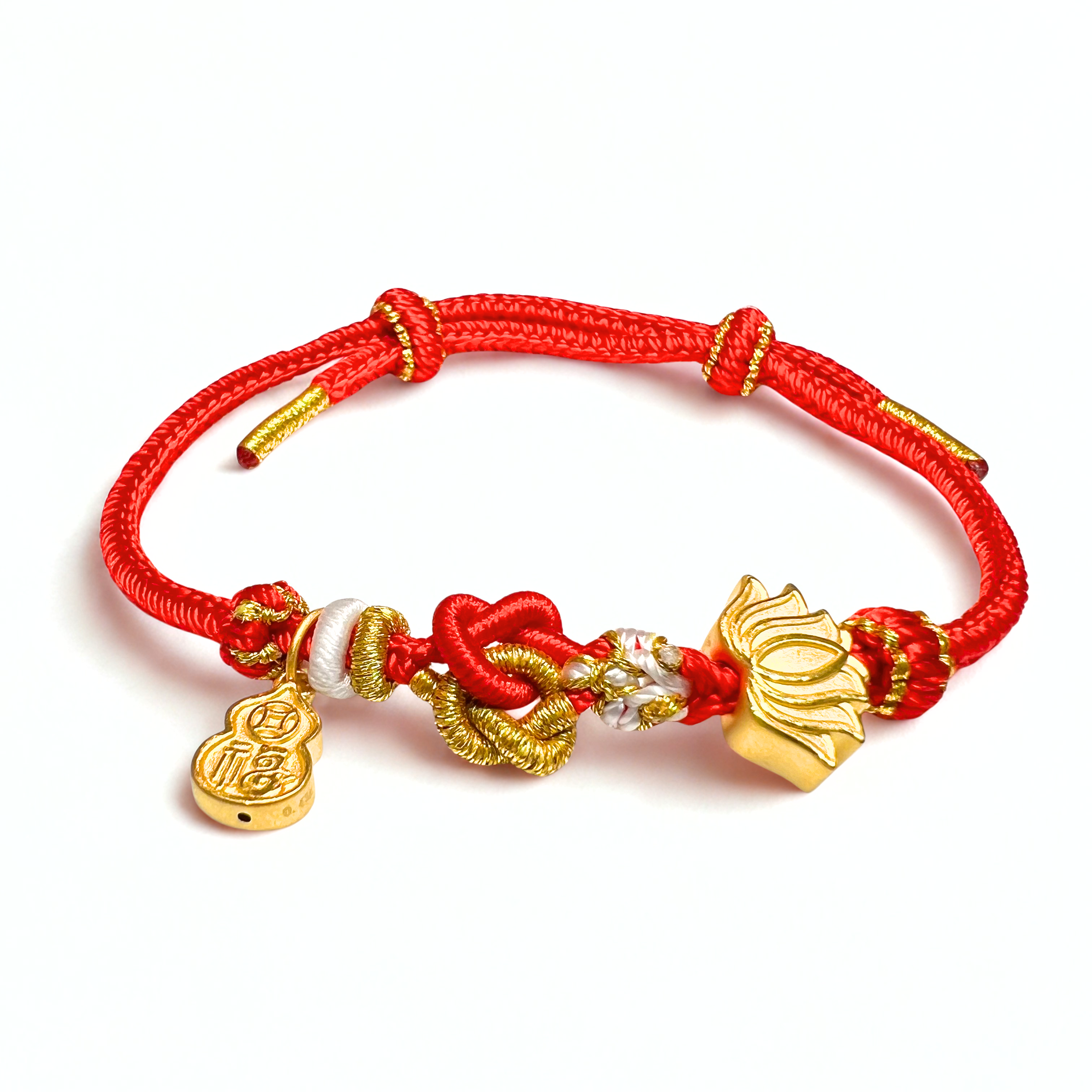 24K Gold Bracelet (Lotus, Calabash)