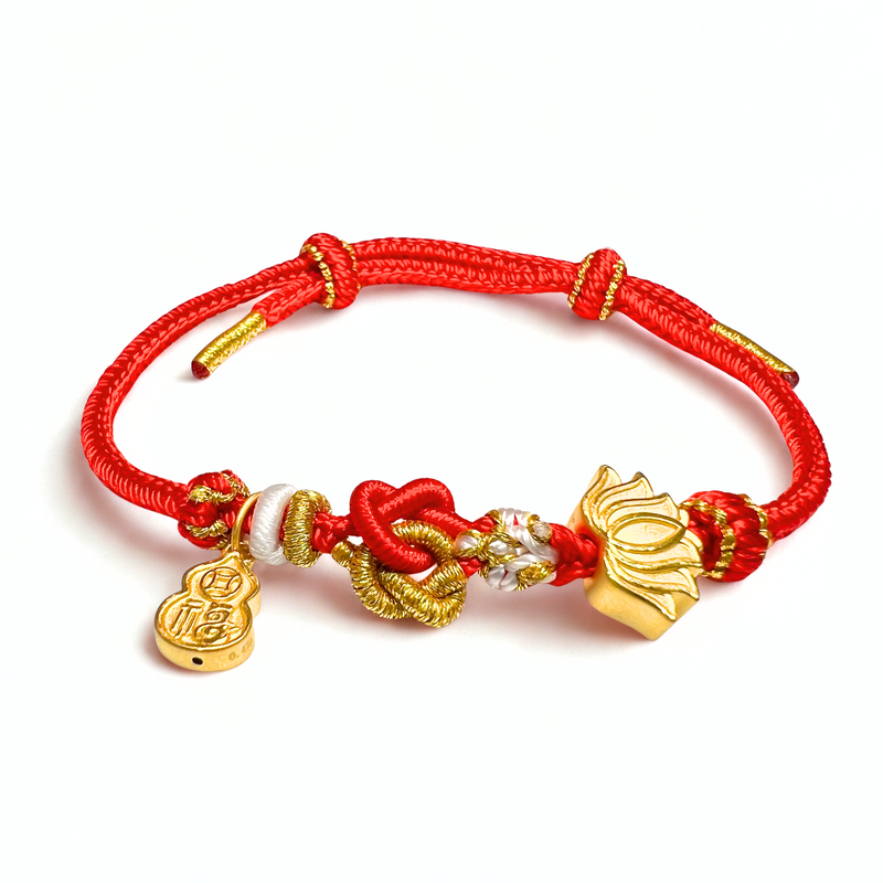 24K Gold Bracelet (Lotus, Calabash)