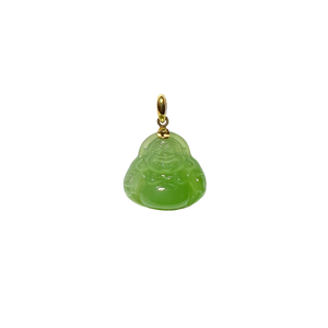 24K Hetian Jade Pendant (Laughing Buddha)