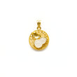 24K Gold Hetian Jade Calabash Pendant