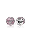 PANDORA CHARM Open Bangle End Caps with Purple Pave CZ(RETIRED) - 796481CFP