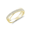 Crossover Pave Diamond Ring