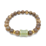 24K Gold Hetian Jade Bracelet