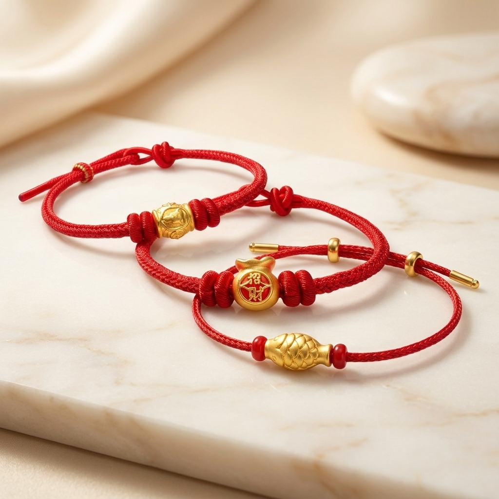 24K Gold Money Bag Charm Bracelet