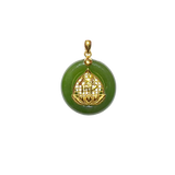 24K Hetian Jade Pendant (Peace buckle)