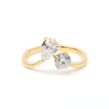 Toi et Moi Pear & Round Lab Grown Diamonds Ring