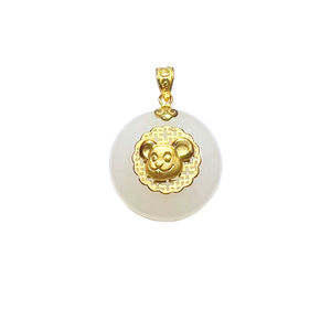 24k Hetian Jade Zodiac Pendant (Rat)