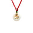24K Hetian Jade Necklace (peace buckle)