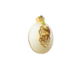 24K Hetian Jade Pendant (Peace buckle)