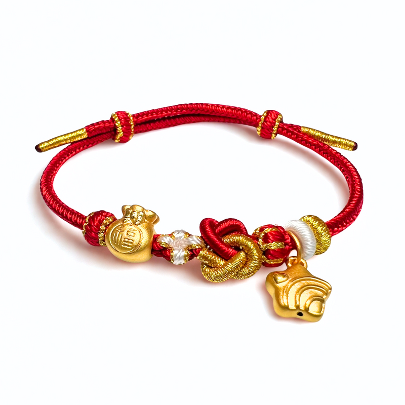 24K Gold Bracelet (Money bag, Star)