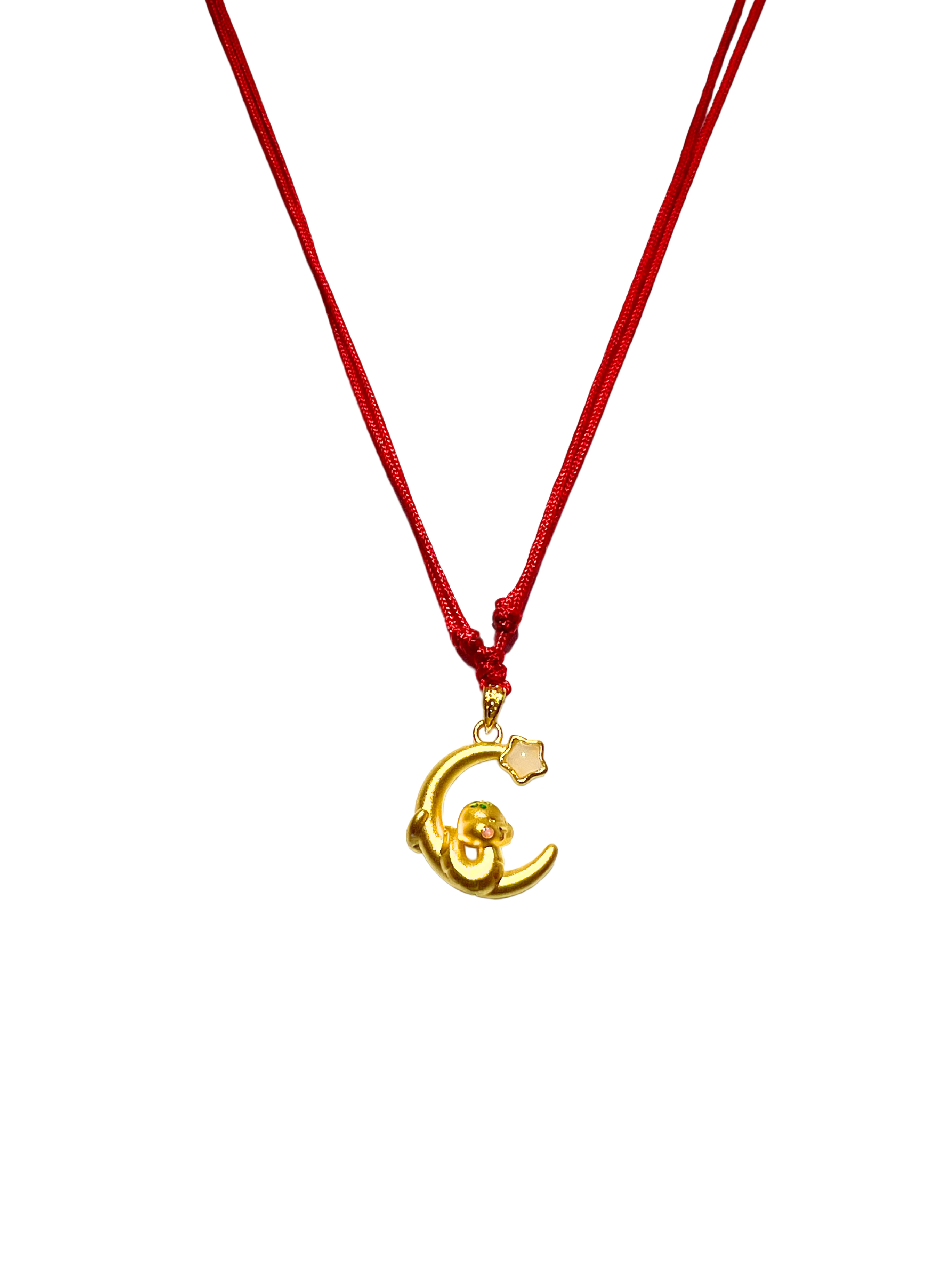 24K Hetian Jade Chinese Zodiac Necklace (Snake)