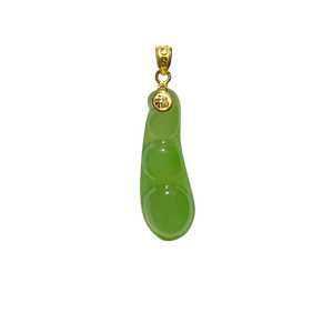 24K Hetian Jade Pendant (Bean)