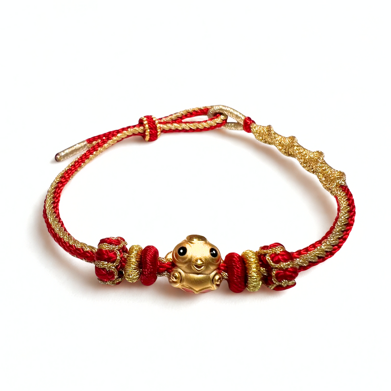 24K Gold Bracelet Chinese Zodiac (Rooster)