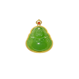 24K Hetian Jade Pendant (Laughing Buddha)