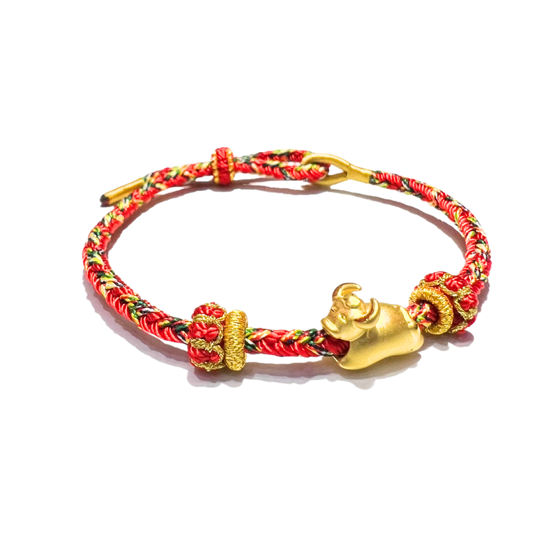 24 Gold Bracelet Chinese Zodiac (Ox)
