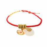 24K Gold Hetian Jade Bracelet Chinese Zodiac (Rabbit)