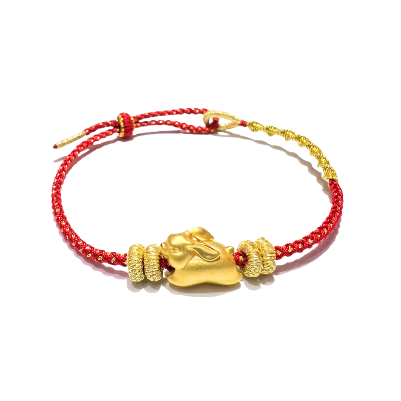 24 Gold Bracelet Chinese Zodiac (Rabbit)