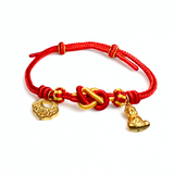 24K Gold Bracelet (Longevity Lock, Buddha)