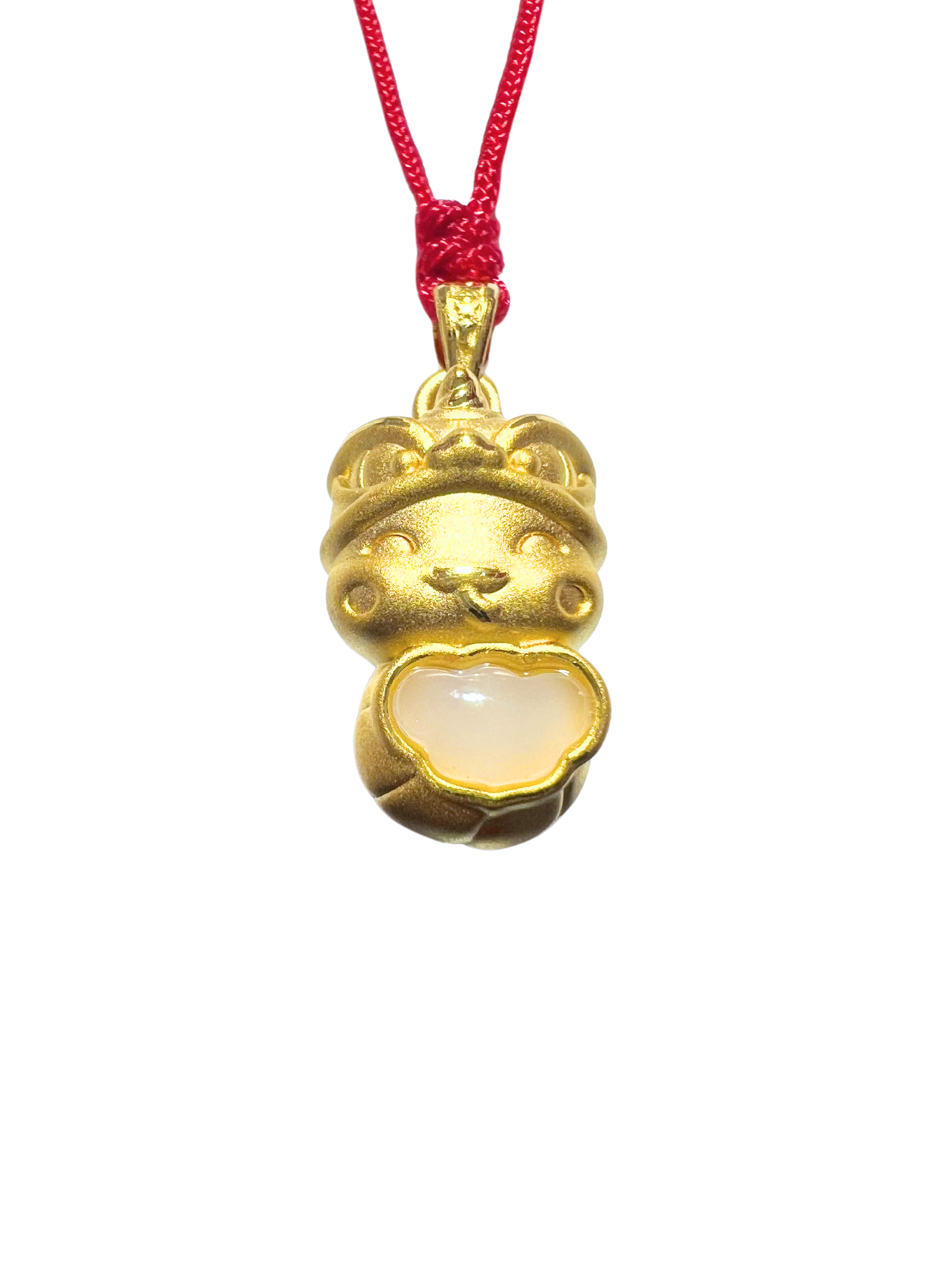 24K Hetian Jade Necklace (Lion Dance Snake)