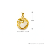 24K Gold Hetian Jade Calabash Pendant