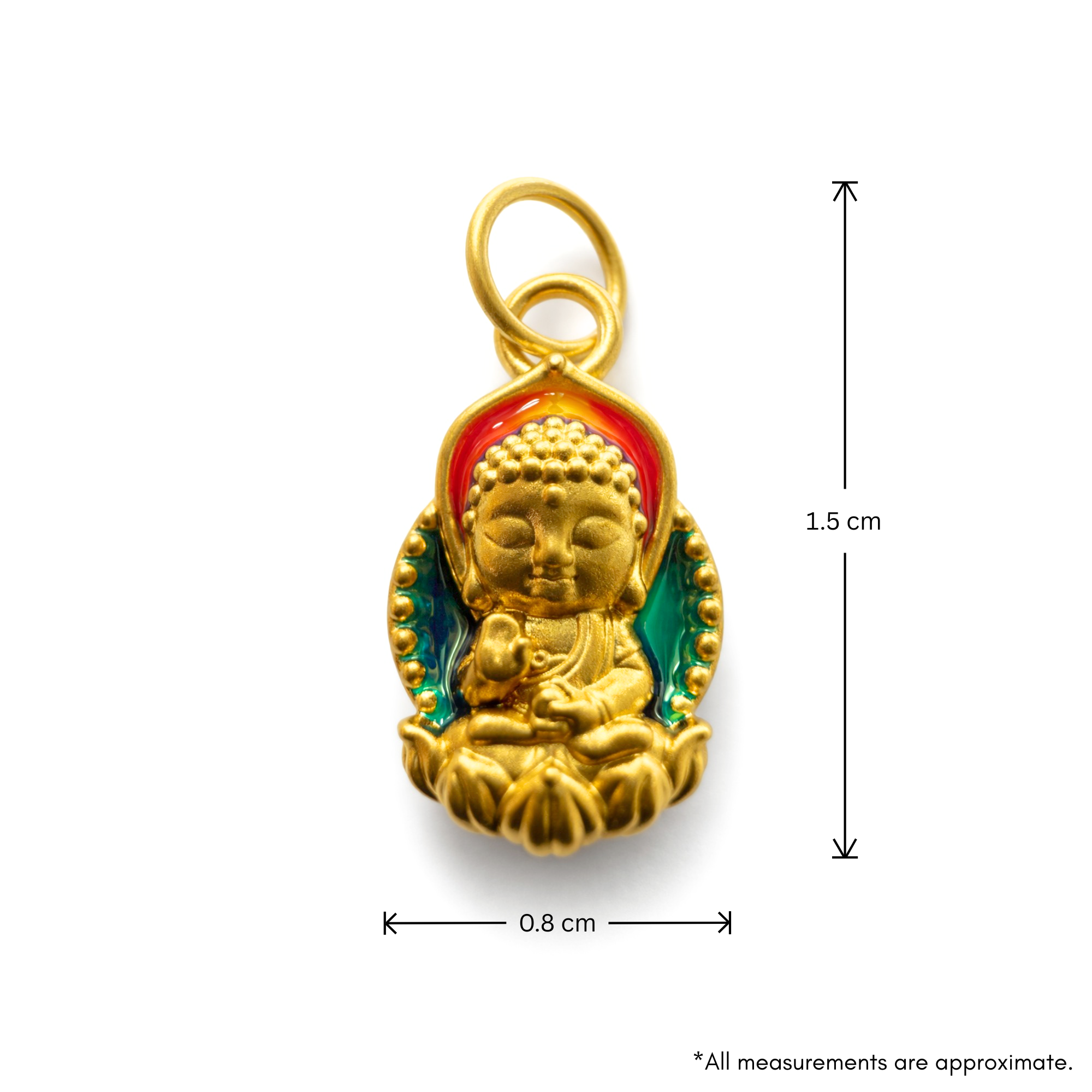 24k Gold Buddha Charm