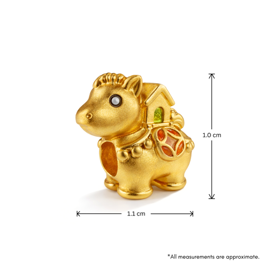 24k Gold Zodiac Horse Charm