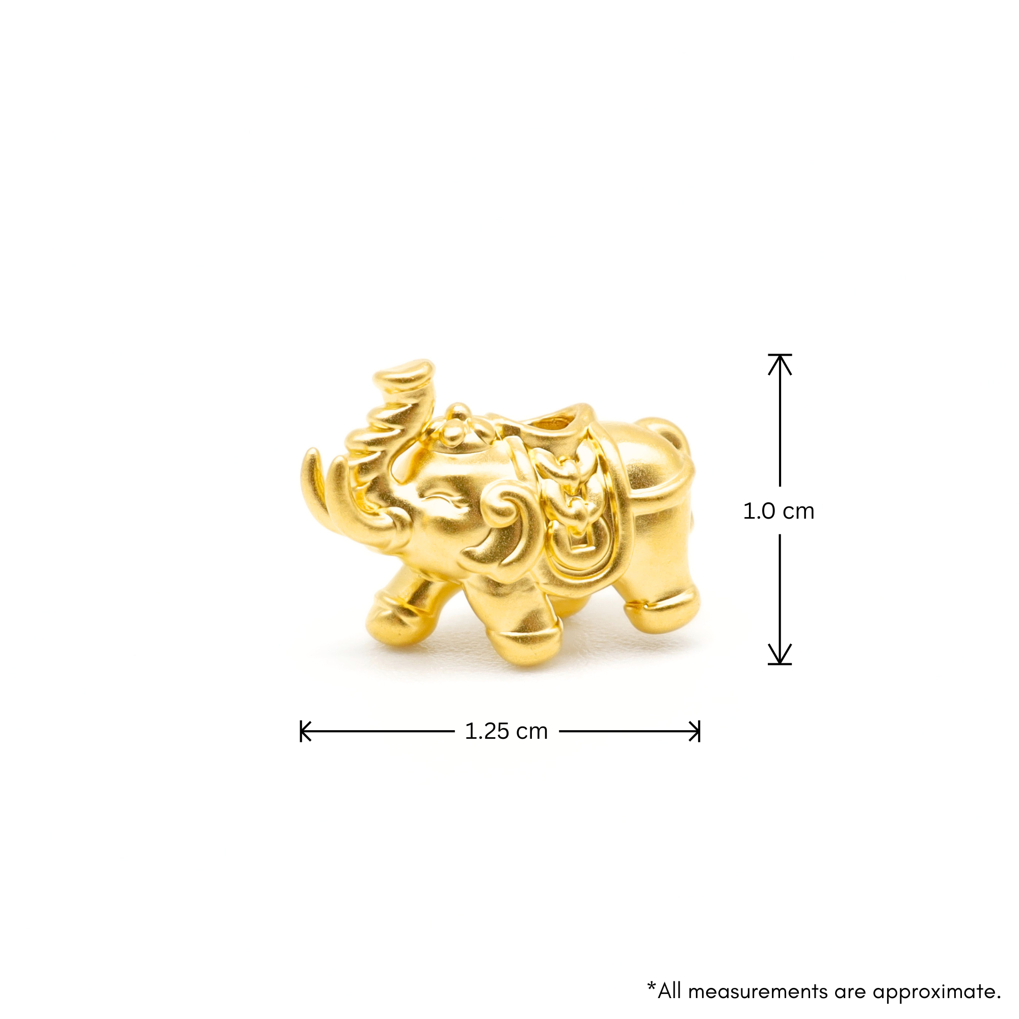 24K Gold Elephant Charm