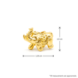 24K Gold Elephant Charm